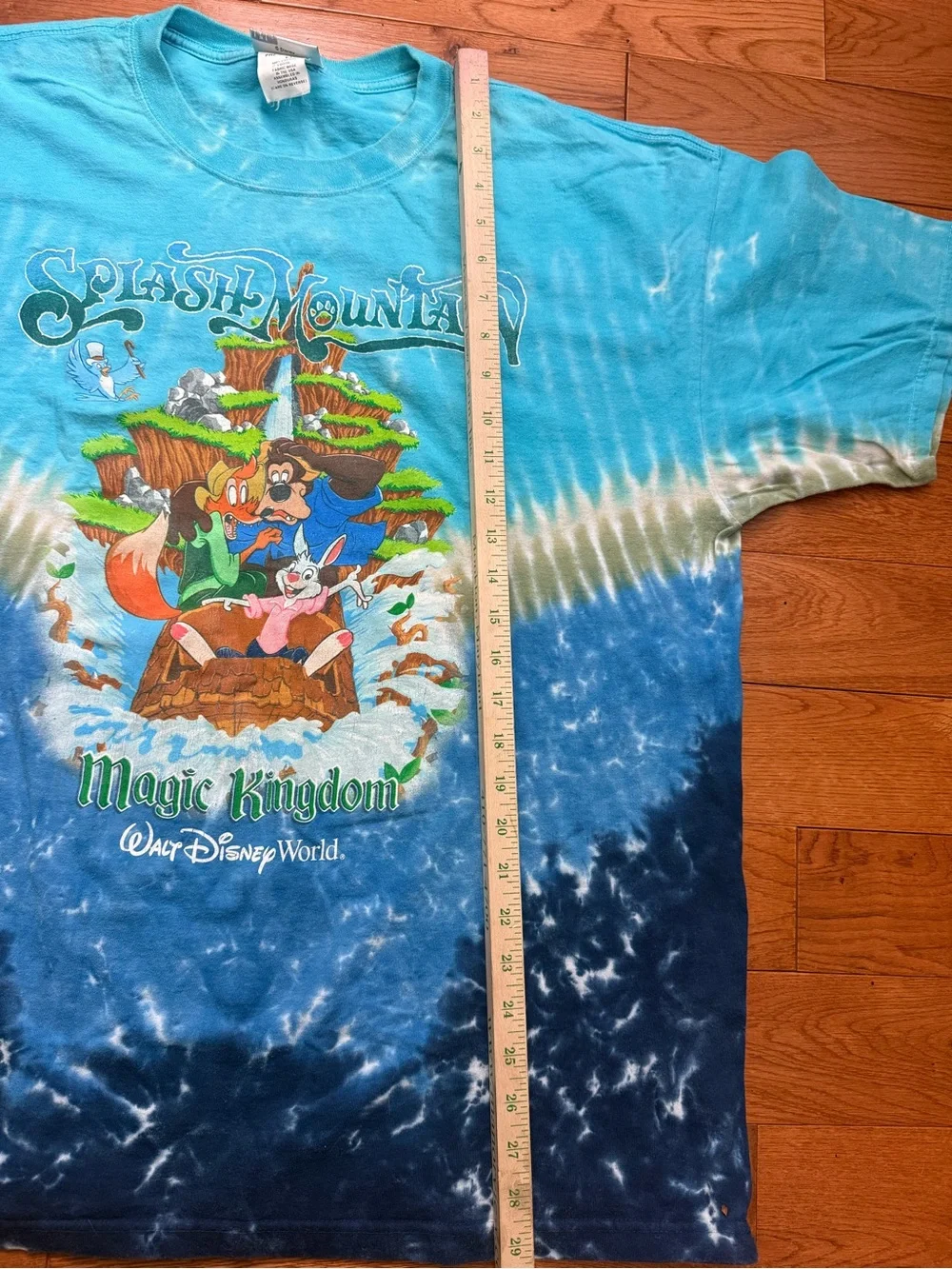 Rare 90s Disney Magic Kingdom Splash Mountain Tie-Dye T-Shirt